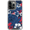 NFL New England Patriots Tropical Print iPhone 15 Pro Clear Case